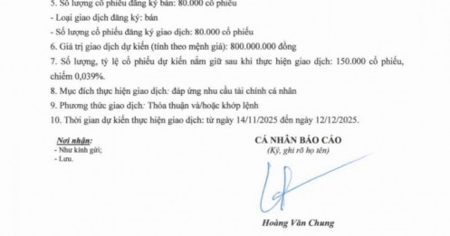 Phó TGĐ Dabaco Việt Nam đăng ký bán 80.000 cổ phiếu giữa bối cảnh thị giá giảm 18%