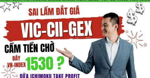 Chứng khoán hôm nay: Sai lầm đắt giá, cắt lỗ VIC, GEX, CII trong sợ hãi, cầm tiền chờ đáy Vnindex 1530