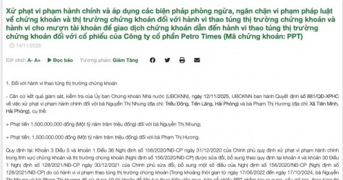 2 cá nhân dùng 19 tài khoản thao túng giá cổ phiếu trong hơn 2 năm kể từ ngày lên sàn