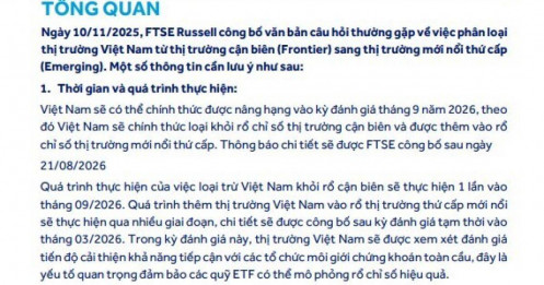 FTSE hé lộ rổ cổ phiếu Việt Nam sáng giá, ACBS ước tính hơn 435 triệu USD vốn ngoại sẽ ‘mua ngay’ khi nâng hạng