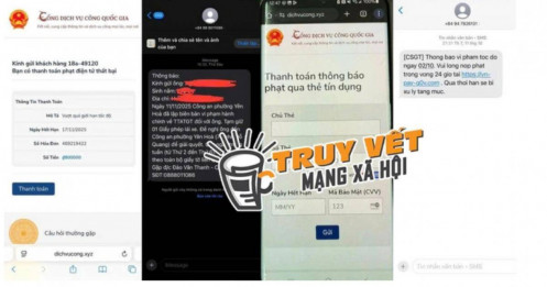Cộng đồng mạng xôn xao tin nhắn phạt nguội nộp gấp của CSGT
