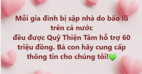 Quỹ Thiện Tâm của Vingroup kích hoạt gói hỗ trợ khẩn cấp đồng bào bão lụt: Hướng dẫn đăng ký thông tin