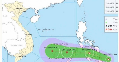 Áp thấp nhiệt đới xuất hiện gần Biển Đông