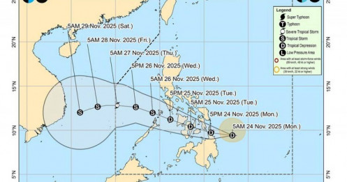 Philppines cảnh báo về "mầm" bão số 15