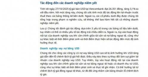 Tỷ giá lên vùng cao nhất lịch sử, Mirae Asset cảnh báo doanh nghiệp vay USD chịu áp lực lớn