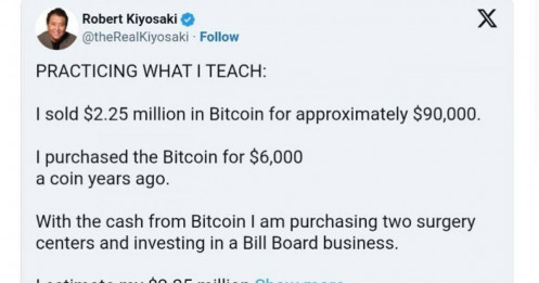 Tác giả “Cha giàu, cha nghèo” bán Bitcoin, tái phân bổ vốn vào doanh nghiệp