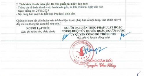 Vinhomes tất toán lô trái phiếu 2.000 tỷ đồng