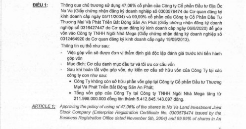 Novaland (NVL) muốn bán toàn bộ một công ty con vốn hơn 5.400 tỷ đồng