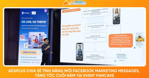 Diễn giả AdsPlus chia sẻ tính năng mới của Meta – Marketing Messages, bứt tốc doanh thu mùa cao điểm tại Event Pancake