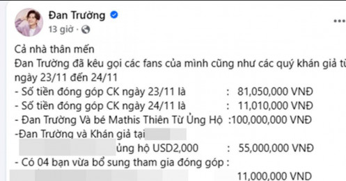 Đan Trường phản hồi lùm xùm từ thiện, tiết lộ số tiền khiến cư dân mạng ‘ngỡ ngàng’