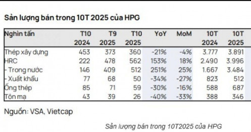 Hòa Phát: Mảng thép xây dựng gặp khó, HRC tăng trưởng vượt kỳ vọng