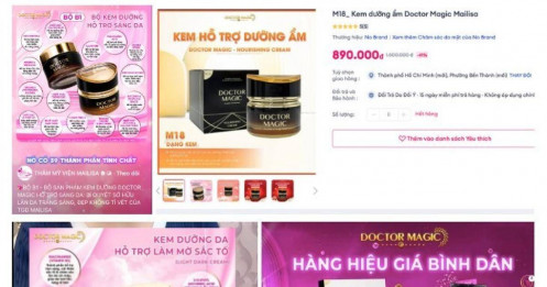 162 mỹ phẩm của Mailisa bị thu hồi trên toàn quốc