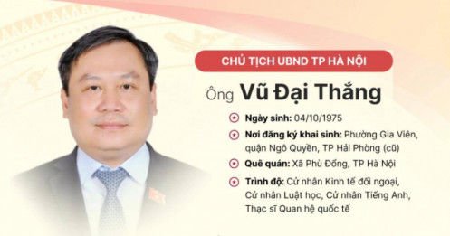 Tiểu sử tân Chủ tịch Hà Nội Vũ Đại Thắng