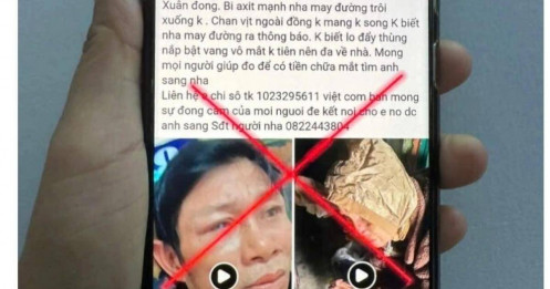 Người đàn ông bị mờ mắt do can axit sunfuric trôi trong lũ?