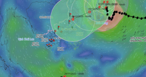Áp thấp nhiệt đới hiếm gặp suy yếu thành vùng áp thấp và tan dần