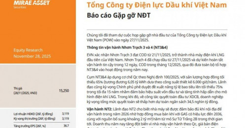 PV Power có thể đạt hơn 3.000 tỷ đồng lợi nhuận năm 2026 nhờ dự án LNG 1,4 tỷ USD