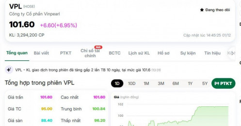 Cổ phiếu VPL lập đỉnh mới, nhóm Vingroup tiếp tục dẫn sóng VnIndex