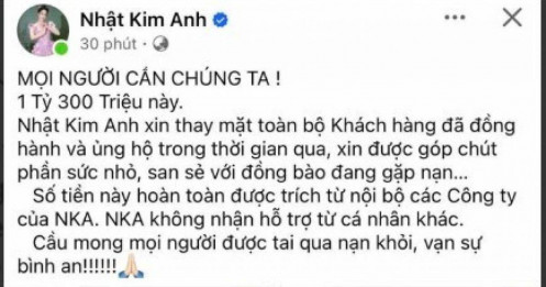 Facebook tick xanh Nhật Kim Anh đáp trả cộng đồng mạng