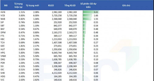 Cơ cấu danh mục ETF ngoại: HPG, VCB, SHB hút dòng tiền, VIC và VRE bị bán