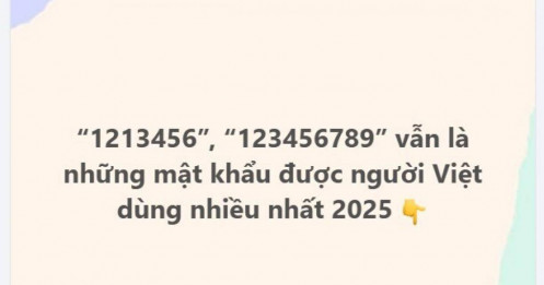 Cảnh báo: Người Việt vẫn dùng những mật khẩu cực yếu trong năm 2025