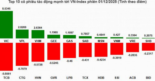Nhịp đập Thị trường 01/12: Khối ngoại quay lại bán ròng nhóm Bluechip, VN-Index cheo leo ở mốc 1,700 điểm