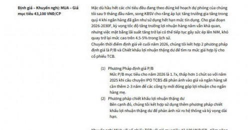 Một ngân hàng đưa nợ xấu bất động sản doanh nghiệp về 0%, cổ phiếu được dự báo tăng thêm 28%