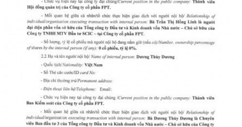 Công ty con của SCIC dự chi gần 200 tỷ mua 2 triệu cổ phiếu FPT