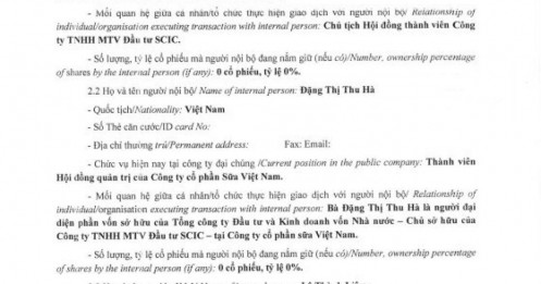 Đầu tư SCIC đăng ký bán toàn bộ cổ phần tại Vinamilk