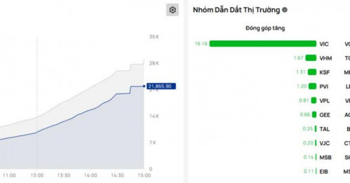 Phiên 05/12 - Một mình VIC gánh chỉ số