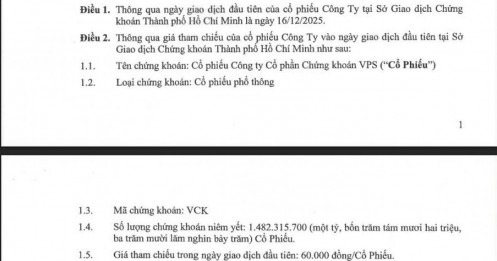 “Bom tấn” VPS chốt ngày đưa mã VCK lên sàn chứng khoán