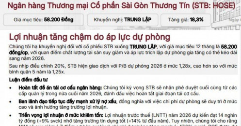 Sacombank (STB) có thể hoàn tất tái cơ cấu trong năm 2026, ước thu hồi 12.000 tỷ