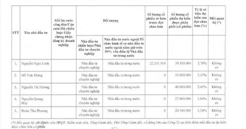 5 cá nhân dự kiến mua gần 162 triệu cổ phiếu riêng lẻ của Chứng khoán VPS