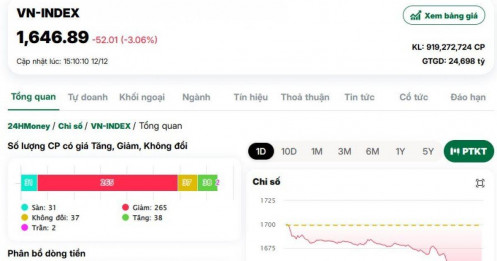 Vì sao VnIndex “bốc hơi” gần 110 điểm trong 4 phiên vừa qua?