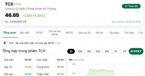 Cổ phiếu TCX tăng nóng sau tin vui