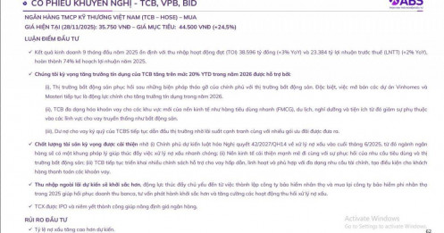 Vì sao 3 mã ngân hàng này được khuyến nghị mua cho năm 2026?