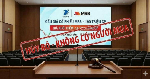 Không nhà đầu tư tham gia, phiên đấu giá hơn 188 triệu cổ phiếu MSB của VNPT thất bại