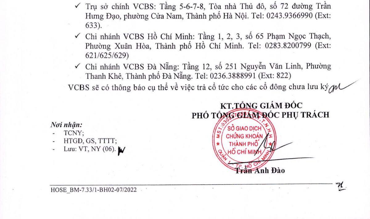 Vietcombank dự chi gần 3.800 tỷ đồng trả cổ tức năm 2024 bằng tiền