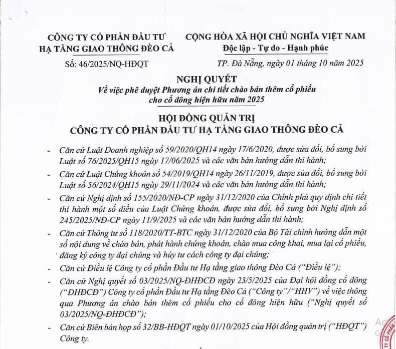 HHV chốt phương án chào bán gần 50 triệu cổ phiếu cho cổ đông