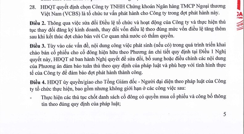 HHV chốt phương án chào bán gần 50 triệu cổ phiếu cho cổ đông