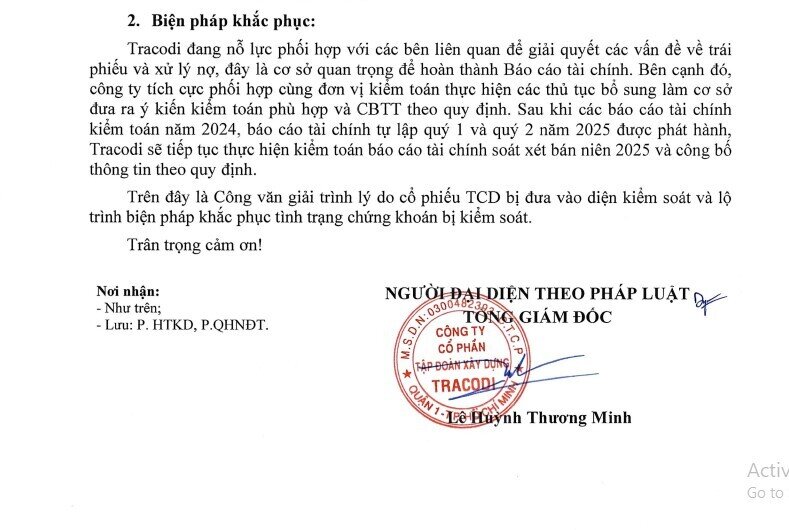 Cổ phiếu sắp bị đình chỉ giao dịch, BCG và TCD nói gì?