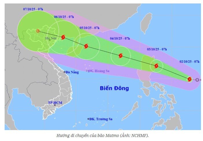 Bão Matmo vừa hình thành