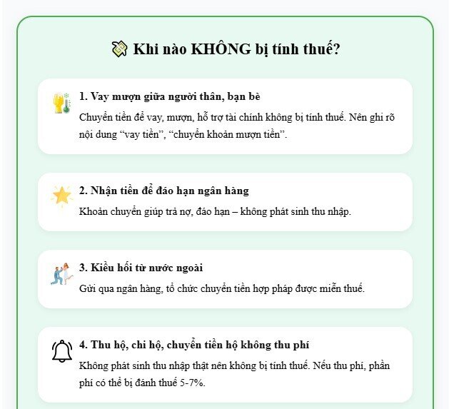 Phân biệt các khoản thu nhập chịu và không chịu thuế khi nhận tiền vào tài khoản cá nhân