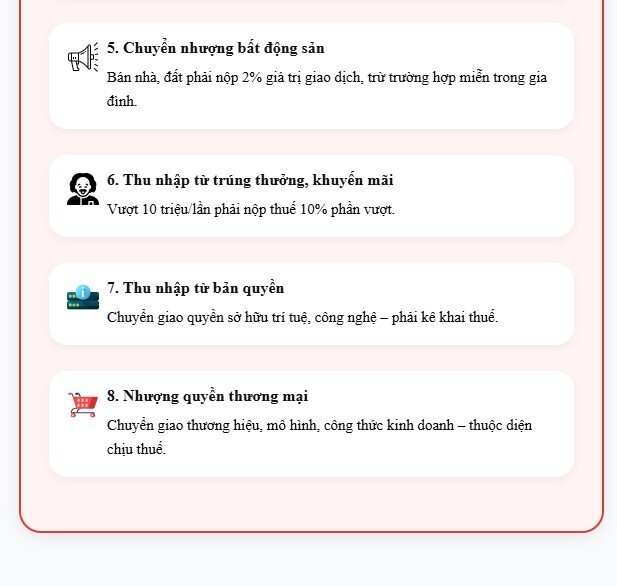 Phân biệt các khoản thu nhập chịu và không chịu thuế khi nhận tiền vào tài khoản cá nhân