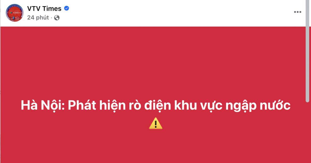 Hà Nội: Phát hiện rò điện khu vực ngập nước