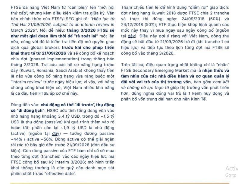 FTSE dùng cơ chế nâng hạng 'chưa từng có tiền lệ' đối với Việt Nam, hé lộ thời điểm tiền ngoại nhập cuộc