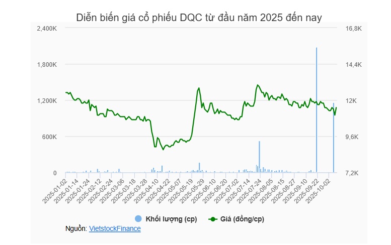 Một cá nhân rời ghế cổ đông lớn DQC
