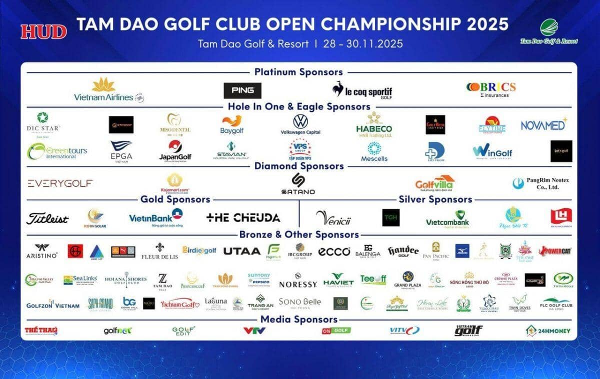 Sắp khởi tranh giải vô địch CLB Sân Golf Tam Đảo Mở rộng 2025