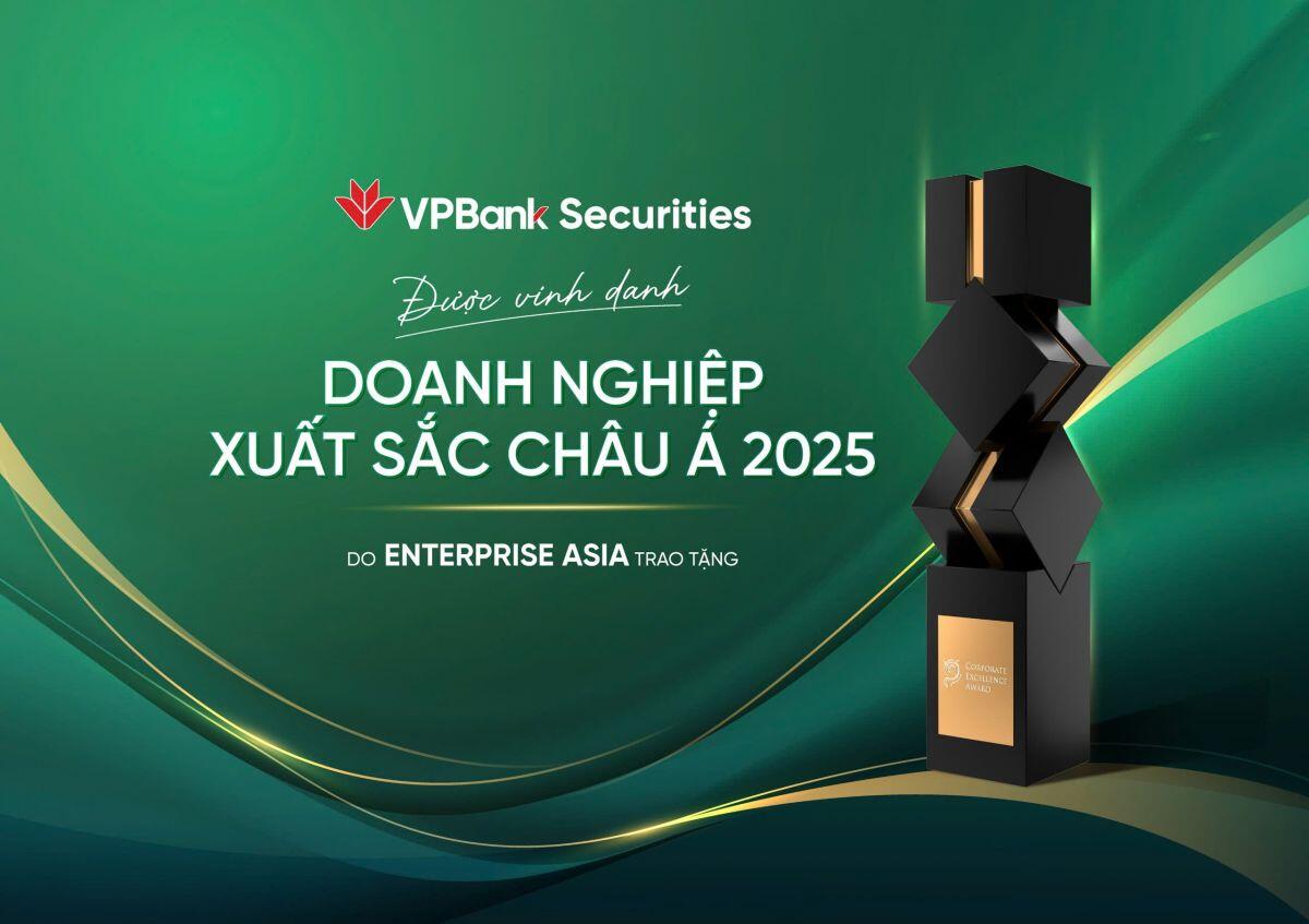 VPBankS được vinh danh “Doanh nghiệp Xuất sắc châu Á 2025” – khẳng định vị thế trên bản đồ tài chính khu vực