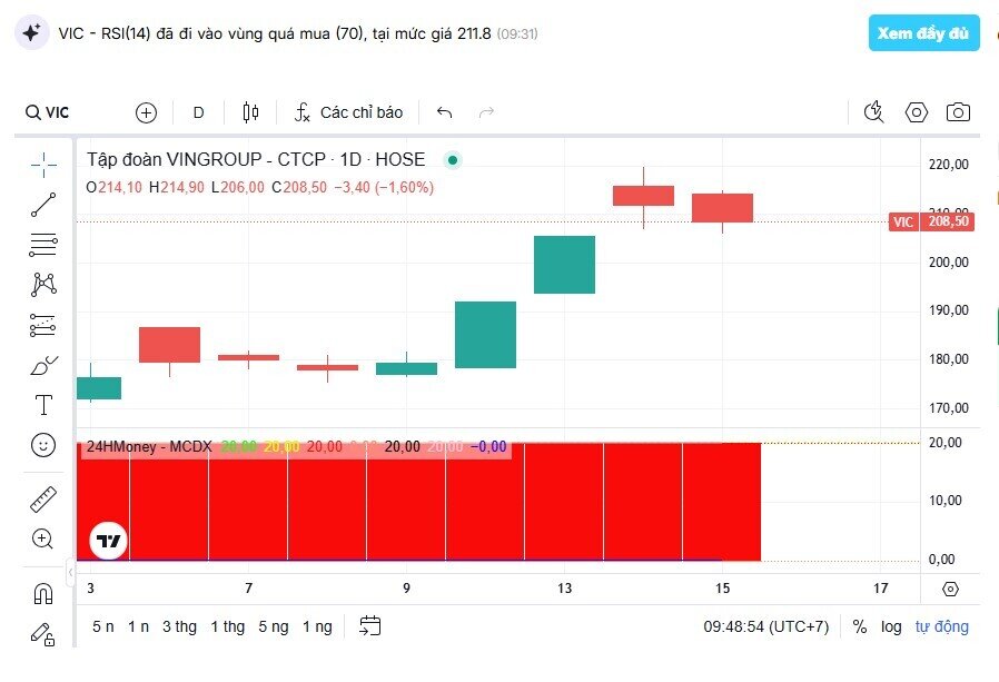 Vì sao cổ phiếu VIC liên tục tăng cao?