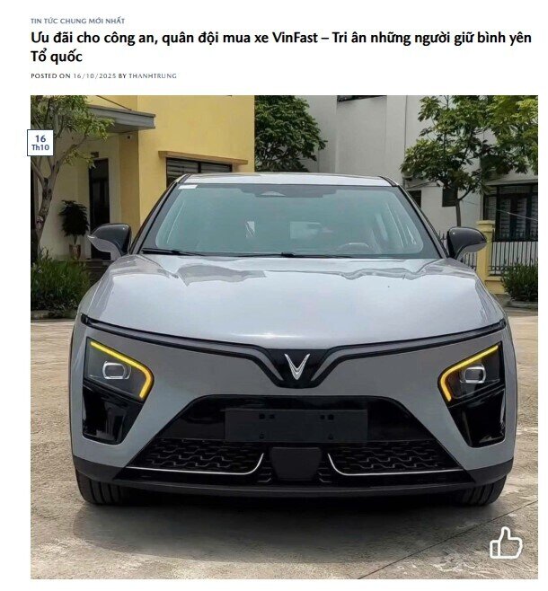 VinFast tung ưu đãi chưa từng có: Giảm giá cho toàn bộ cán bộ, chiến sĩ công an và quân đội